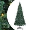 vidaXL K&uuml;nstlicher vorbeleuchteter Weihnachtsbaum mit Kugelset Gr&uuml;n