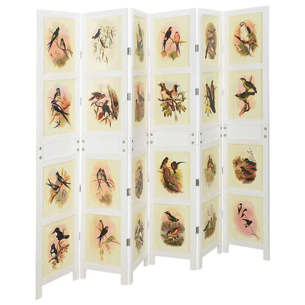 vidaXL Romdivider-Panel Wei&szlig; 212 x 165 cm MDF