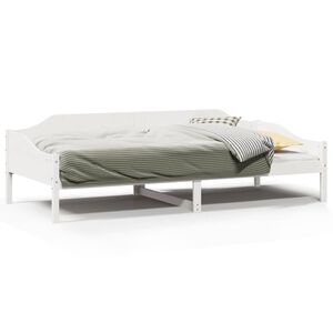 vidaXL Massivholzbett ohne Matratze Wei&szlig; 80x200 cm Kiefernholz