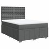 vidaXL Boxspringbett mit Matratze Dunkelgrau 160x200 cm Stoff