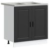 vidaXL Waschbecken-Unterschrank Porto 2 stk. Schwarz 80 x 46 x 81.5 cm
