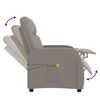vidaXL Massagesessel Elektrisch Taupe Stoff
