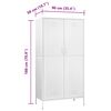 vidaXL Kleiderschrank Wei&szlig; 90x50x180 cm Stahl