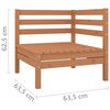 vidaXL 2-Sitzer-Gartensofa Honigbraun Massivholz Kiefer