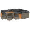 vidaXL Garten-Sofa-Set mit Kissen 13 pcs Grau 110 x 55 x 71 cm