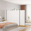 vidaXL 3-tlg. Paravent Wei&szlig; 525x180 cm Stoff