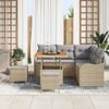 vidaXL Garten-Sofa-Set 8 pcs Beige Poly-Rattan