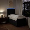 vidaXL Boxspringbett mit Matratze Schwarz 90x190 cm Stoff