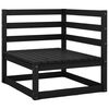 vidaXL 12-tlg. Garten-Lounge-Set Schwarz Massivholz Kiefer