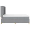 vidaXL Boxspringbett mit Matratze Hellgrau 140 x 200 cm Stoff