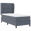vidaXL Boxspringbett mit Matratze Dunkelgrau 190 x 90 cm Polyester