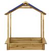 vidaXL Garten-Spielhaus mit Sandkasten 128x120x145 cm Kiefernholz
