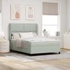 vidaXL Boxspringbett mit Matratze Hellgrau 190 x 140 cm Polyester