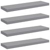 vidaXL Schweberegale 4 Stk. Grau 80x23,5x3,8 cm MDF