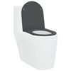 vidaXL Toilettensitz Anthrazit 44 x 36,4 x 3,4 cm Duroplast