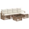 vidaXL Gartensofa-set 6 pcs Beige Poly-Rattan