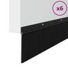 vidaXL Aufsteck T&uuml;rb&uuml;rstendichtungen 6 pcs Schwarz 100 cm