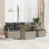vidaXL Garten-Sofa-Set mit Kissen 6 pcs Hellgrau