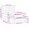 vidaXL Boxspringbett mit Matratze Dunkelgrau 140x200 cm Stoff