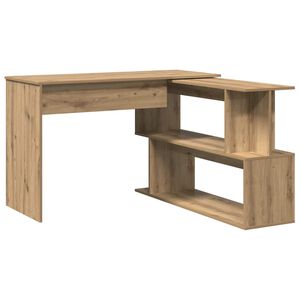 vidaXL Eckschreibtisch Artisan-Eiche 200,5x50x76 cm Holzwerkstoff