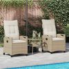 vidaXL Gartenstuhl 2 pcs Beige und Creme 56 x 60 x 112 cm