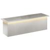 vidaXL Garten-Pflanzk&uuml;bel mit LED Silber 30 &times; 100 &times; 30 cm Edelstahl