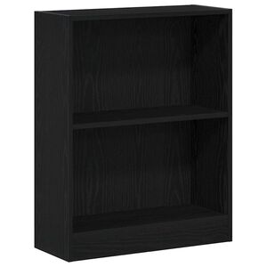 vidaXL B&uuml;cherregal 60 x 24 x 76 cm Holzwerkstoff Schwarz Eichen-Optik