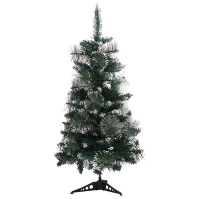 vidaXL Künstlicher Weihnachtsbaum mit Ständer Grün und Weiß 90 cm PVC
