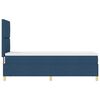 vidaXL Boxspringbett mit Matratze mit Kopfteil Blau 80 x 200 cm Stoff