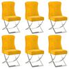 vidaXL Esszimmerst&uuml;hle 6 Stk. Senfgelb Samt