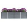 vidaXL Garten-Hochbeet Verzinkter Stahl 320x80x77 cm Grau
