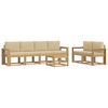vidaXL Outdoor-Sofagarnitur 7 stk. 6-Sitzer Wei&szlig; und Beige