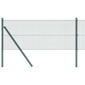 vidaXL Geschwei&szlig;ter Drahtzaun, bodenverankert 10 x 0,4 m Gr&uuml;n Netz