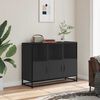vidaXL Sideboard Schwarz 100x35x76 cm Holzwerkstoff