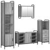 vidaXL Badezimmerschrank-Set 4 stk. Sonoma-Grau 40 x 36 x 181 cm