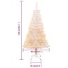vidaXL K&uuml;nstlicher Weihnachtsbaum Schillernde Spitzen Wei&szlig; 150 cm PVC