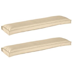 vidaXL Palettenkissenset 2 pcs Beige 150 x 40 x 8 cm Oxford-Stoff