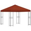 vidaXL Pavillon 3 x 3 m Terrakotta Polyester und Stahl 190 gsm