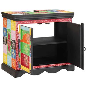 vidaXL Waschbeckenunterschrank Braun 60 x 35 x 55 cm Massivholz Mango