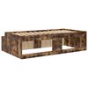vidaXL Bettrahmen Ger&auml;ucherte Eiche 100 x 200 cm Holzwerkstoff