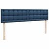 vidaXL Ottoman-Bett mit Matratze Blau 200x200 cm Stoff
