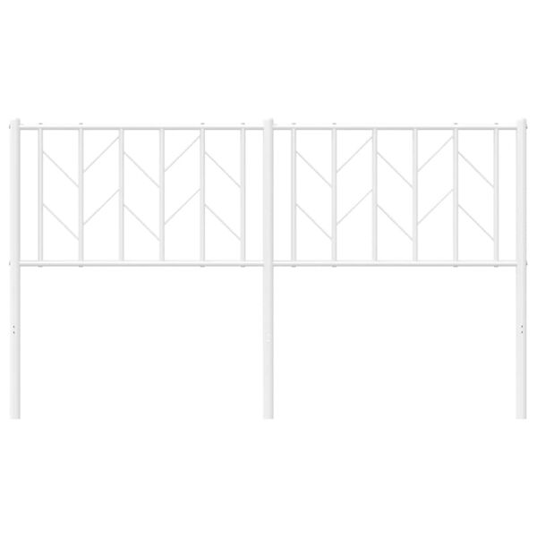 vidaXL Kopfteil Metall Weiß 150 cm