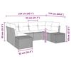 vidaXL Gartensofa-set mit Speicher 6 pcs Schwarz Poly Rattan