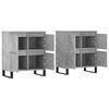 vidaXL Sideboards 2 Stk. Betongrau Holzwerkstoff