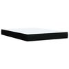 vidaXL Boxspringbett mit Matratze Schwarz 140x190 cm Stoff