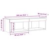 vidaXL TV-Schrank mit LED-Leuchten Betongrau 100x30x30 cm