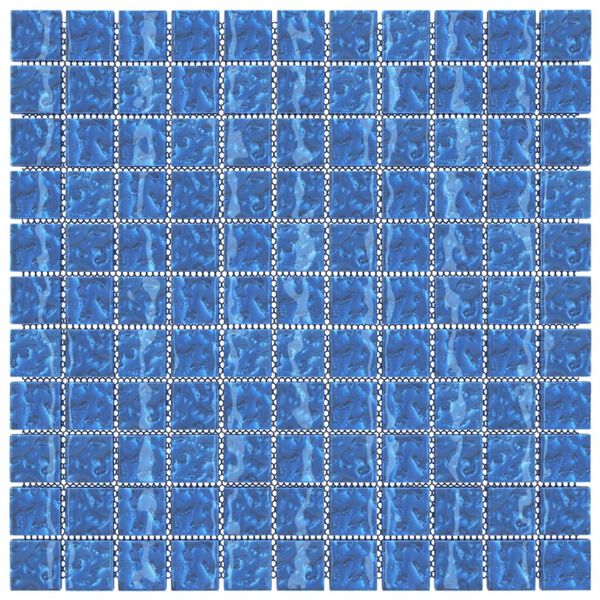 vidaXL Mosaikfliesen 11 Stk. Blau 30x30 cm Glas
