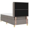 vidaXL Boxspringbett mit Matratze mit LED Taupe 90 x 200 cm Stoff