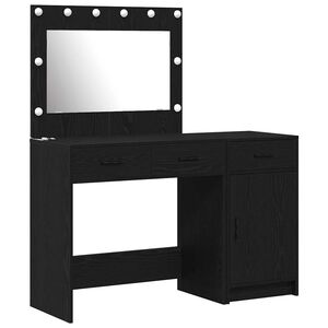 vidaXL Schminktisch 2 Stk. Schwarz 40 x 41 x 75 cm Holzwerkstoff