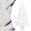 vidaXL K&uuml;nstlicher Weihnachtsbaum Naturgetreue Nadeln Wei&szlig; 90 cm